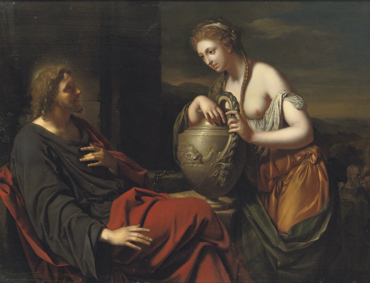 Chrystus i kobieta z Samarii przy studni autorstwa Adriaen van der Werff
