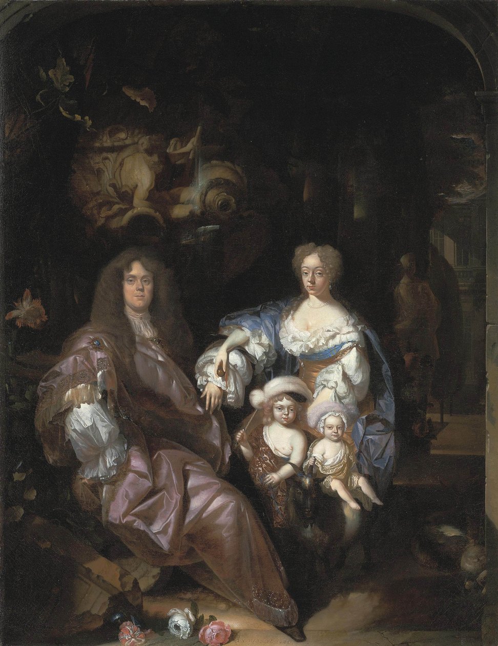 Portret nieznanej rodziny autorstwa Adriaen van der Werff