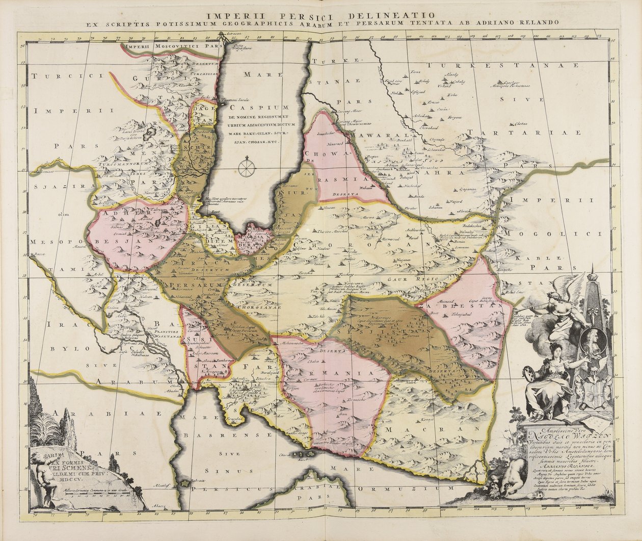 Szkic Imperium Perskiego z pism geograficznych Arabów i Persów, dokonany przez Adriana Relando autorstwa Adrian Reeland
