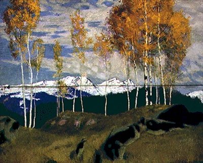 Śnieg w Dolomitach (olej na płótnie) autorstwa Adrian Scott Stokes