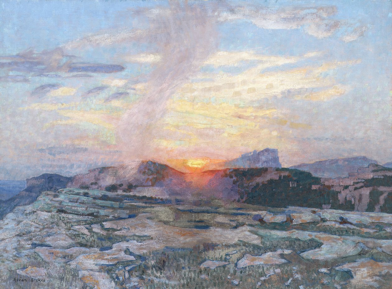 Zachód słońca w Prowansji, ok. 1927 autorstwa Adrian Scott Stokes