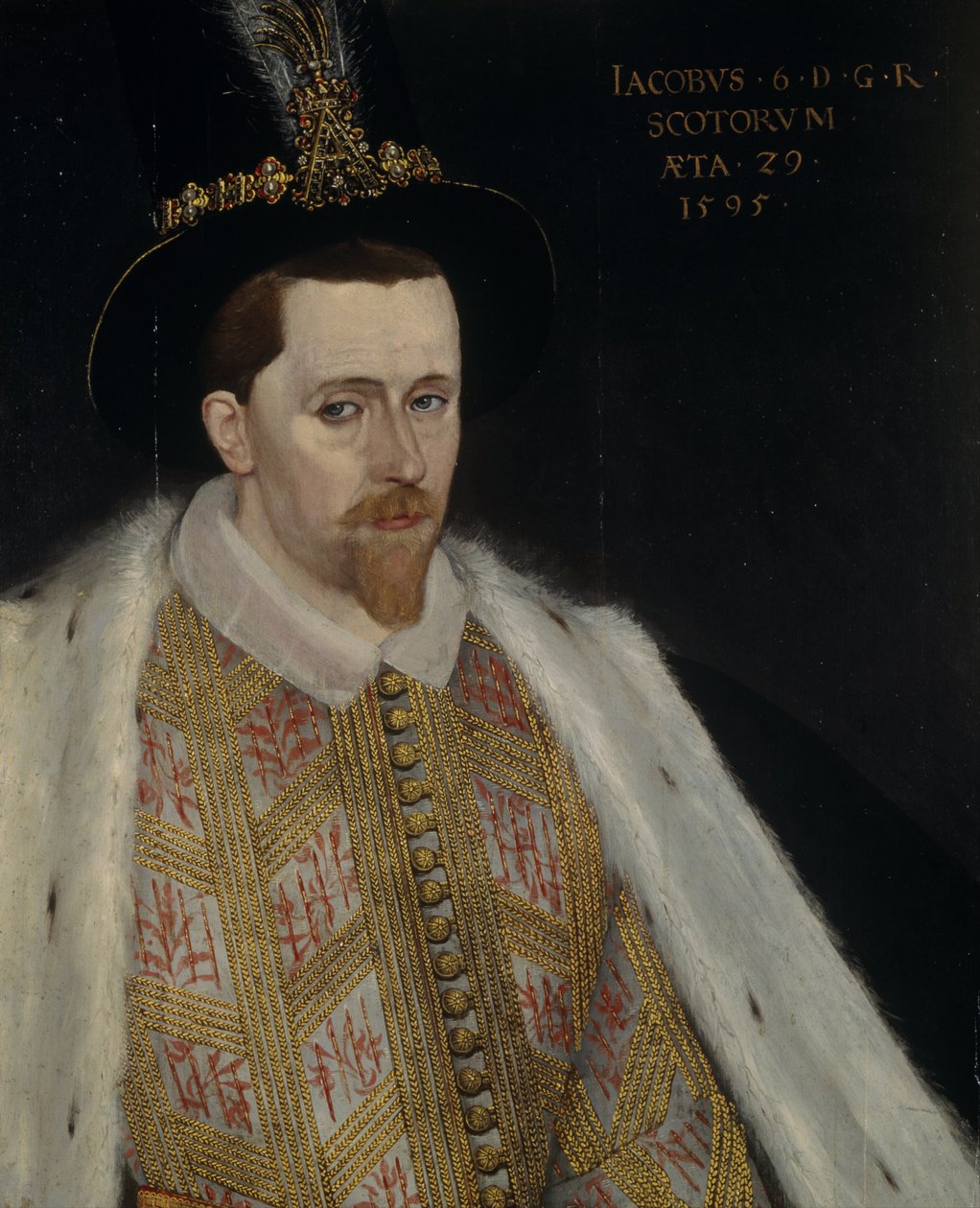 Jakub VI i I 1566-1625, król Szkocji, 1595 autorstwa Adrian Vanson