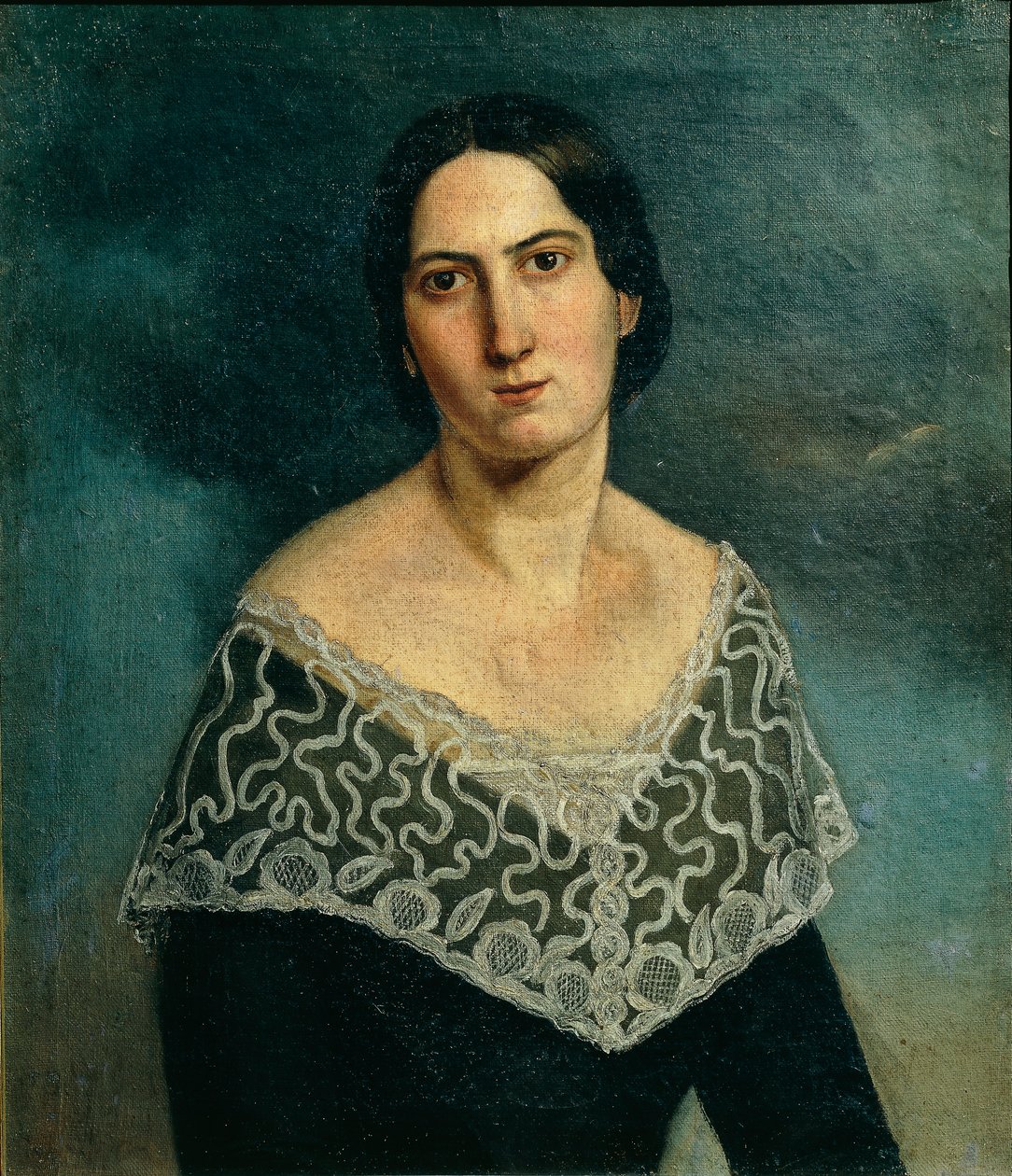Portret pani Bonini Gardi (olej na płótnie) autorstwa Adriano Baldini