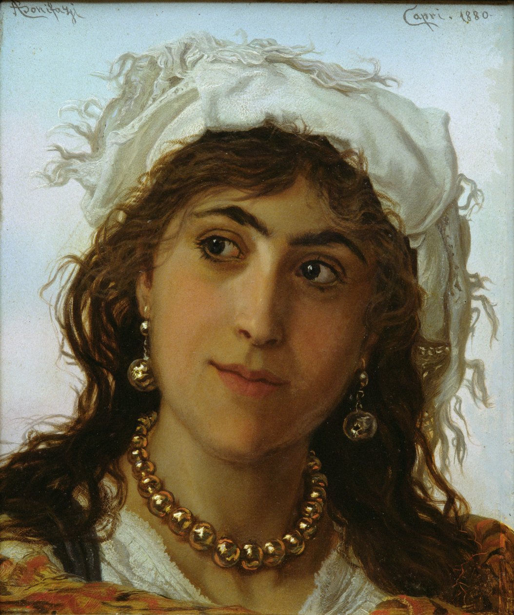 Dziewczyna z Capri, 1880 autorstwa Adriano Bonifazi
