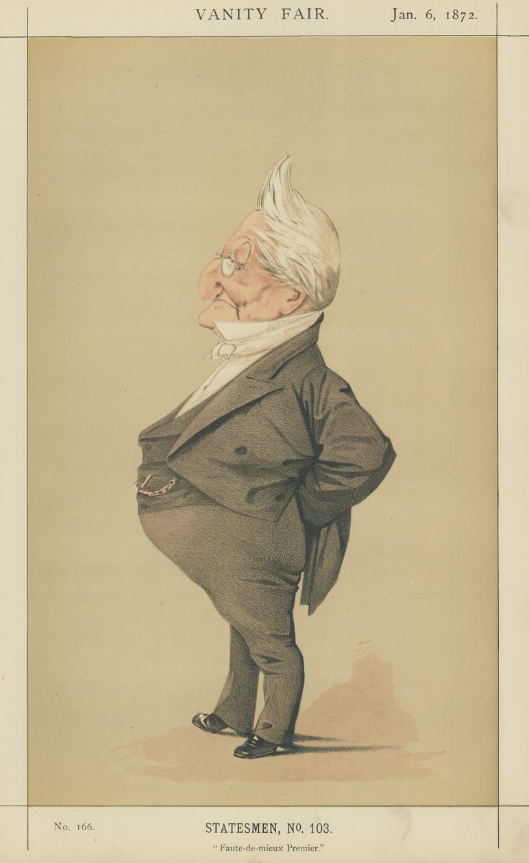 Adolphe Thiers (kolorowa litografia) autorstwa Adriano Cecioni