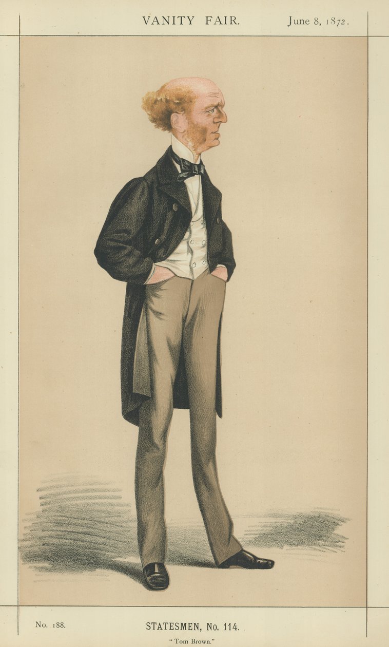 Pan Thomas Hughes (litografia kolorowa) autorstwa Adriano Cecioni