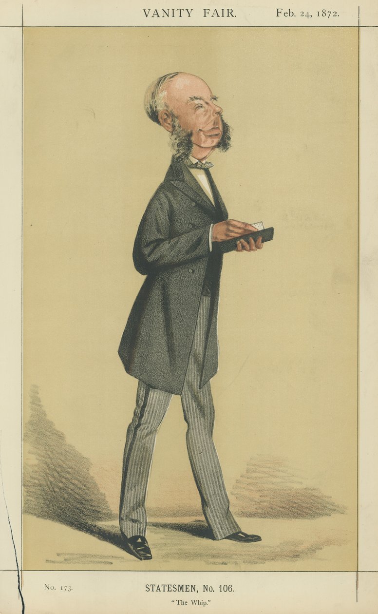 Szanowny George Glyn (kolorowa litografia) autorstwa Adriano Cecioni