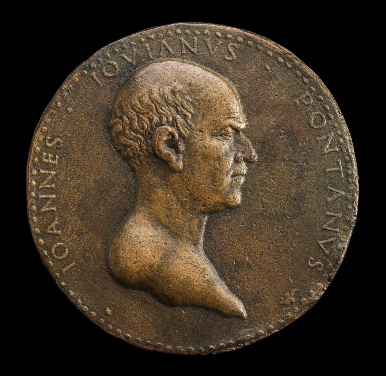 Giovanni Gioviano Pontano, 1426-1503, Poeta [awers], 1488 lub później. autorstwa Adriano Fiorentino