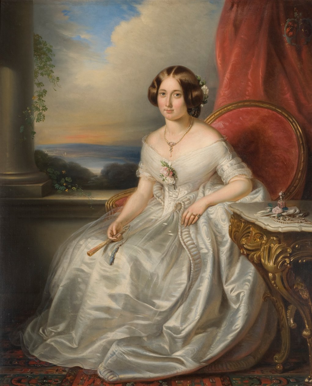 Portret damy, 1846 autorstwa Adrianus Wulffaert