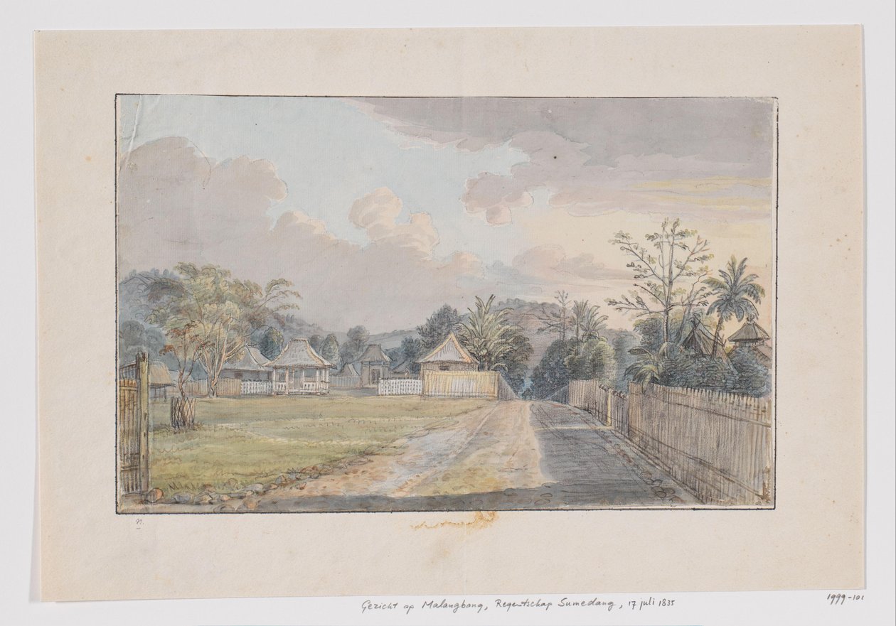 Widok Malangbong, Sumedang Regency, Priangan, Zachodnia Jawa autorstwa Adrianus Johannes Bik