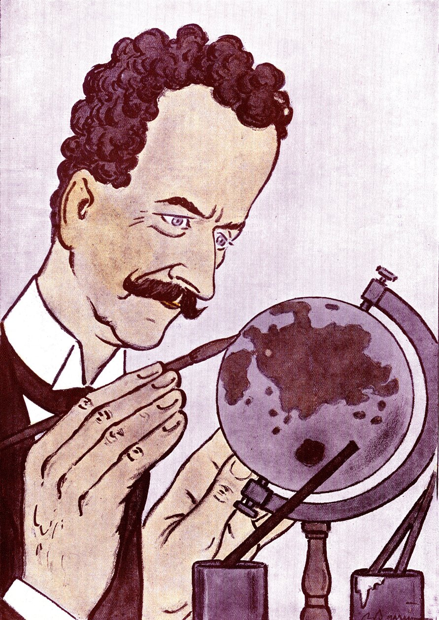 Rysunek: Philippe Berthelot (1866-1934) Francuski polityk i dyplomata - rysunek: Adrien Barrere (1877-1931) z Fantasio autorstwa Adrien Barrere