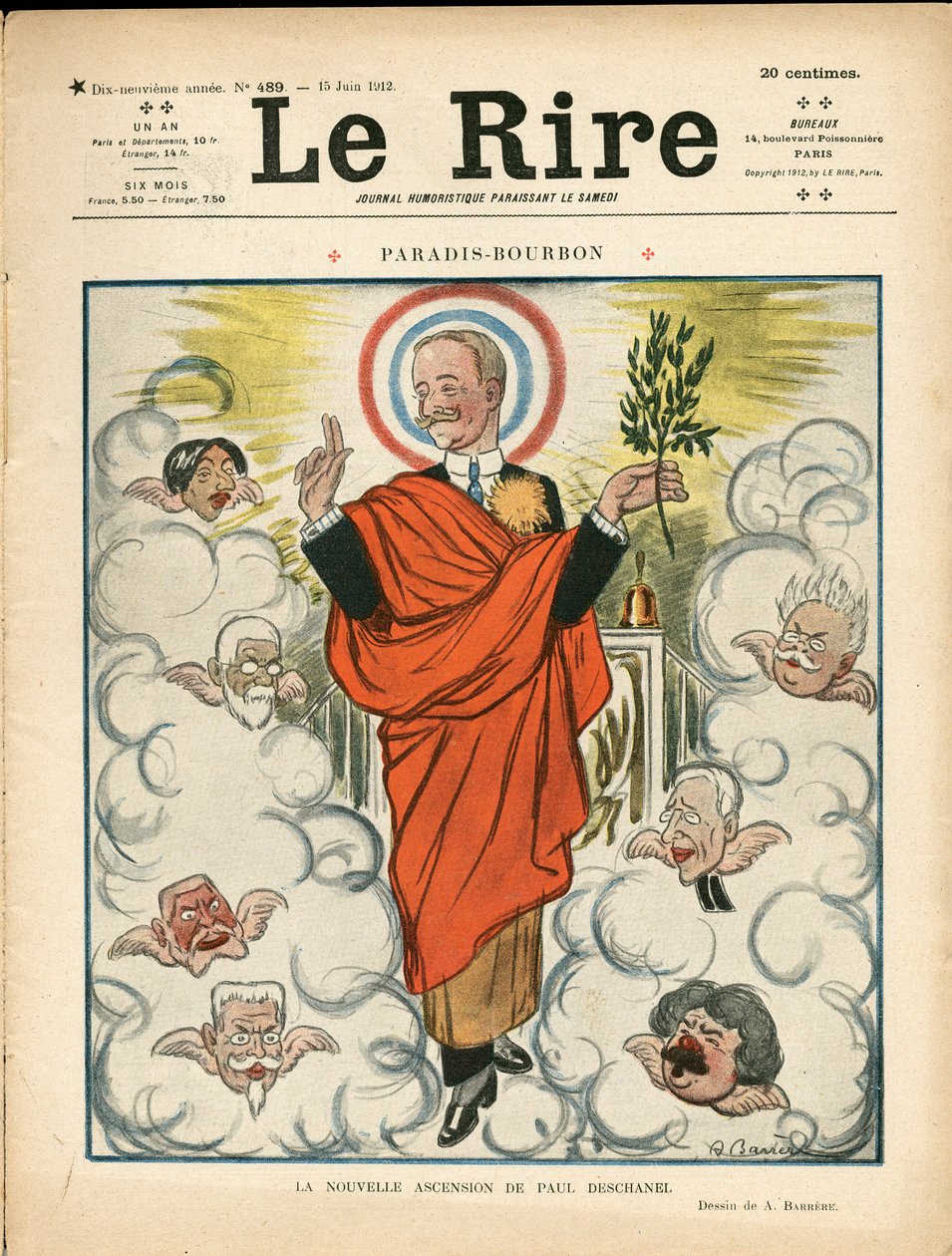 Okładka „Le Lire”, Satyryczna w kolorach autorstwa Adrien Barrere