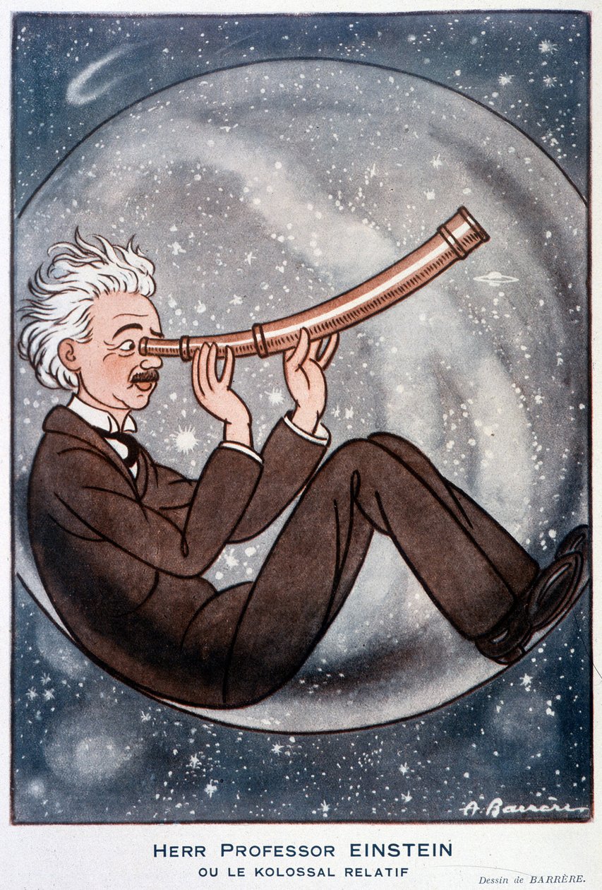Herr Professor Einstein lub krewny Kolossal - Ilustracja Adriena Barrere (1877-1931) w „” Fantasio”” z 1.03.1931 autorstwa Adrien Barrere