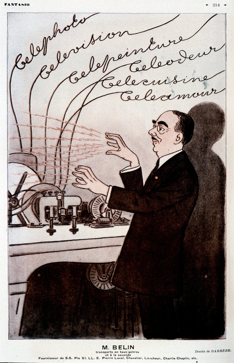 Humorystyczny obraz o Belinie i jego belinografie - autorstwa Barrère, w „Fantasio” z 1.12.1931 autorstwa Adrien Barrere
