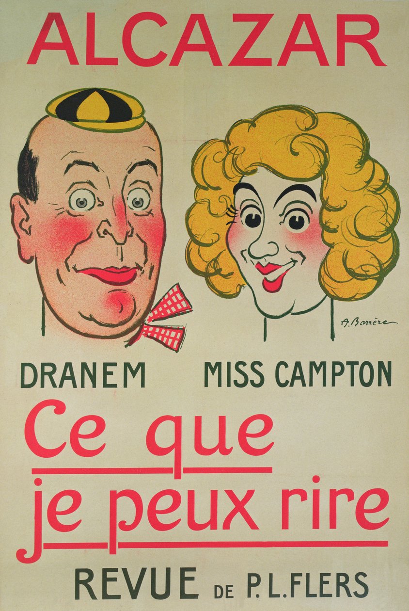 Mogę się śmiać, plakat Alcazar (kolor lito) autorstwa Adrien Barrere
