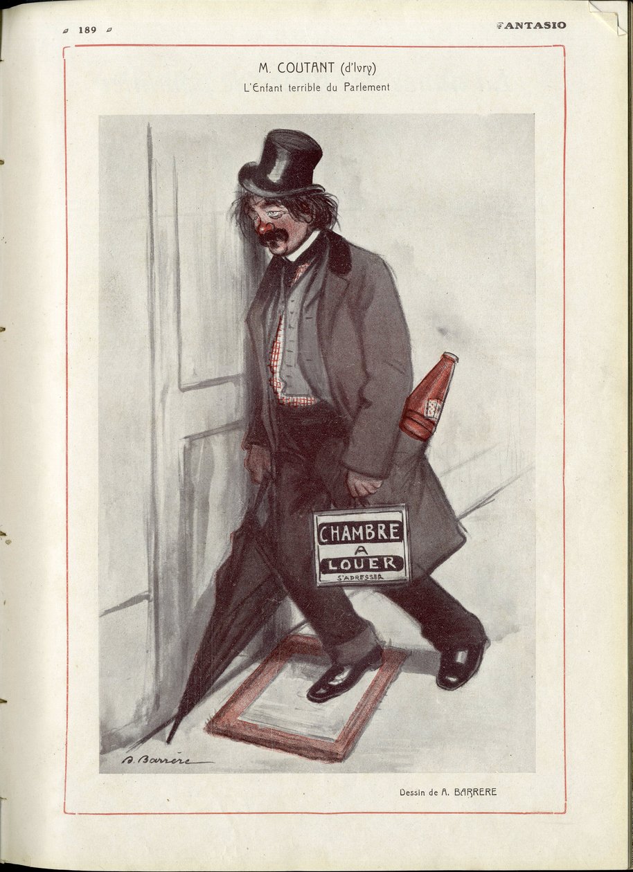 Ilustracja Barrere (1874-1931) w „Fantasio”” - Sprawdź daty - Coutant Jules autorstwa Adrien Barrere