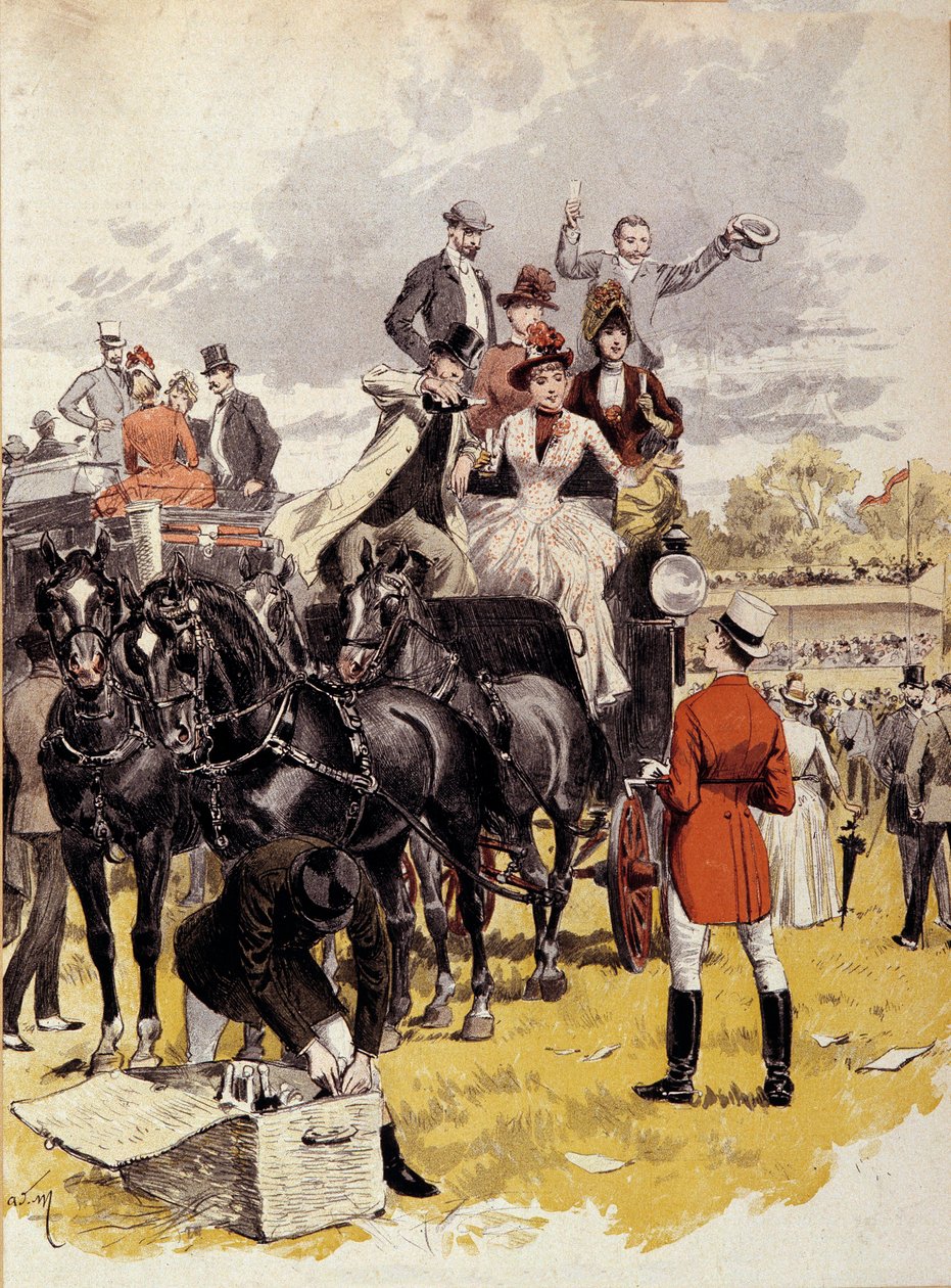 Kurs krzyż Berny Rysunek Adriena Marie (1848-1891) XIX-wieczny Paryż, Sztuka dekoracyjna autorstwa Adrien Emmanuel Marie