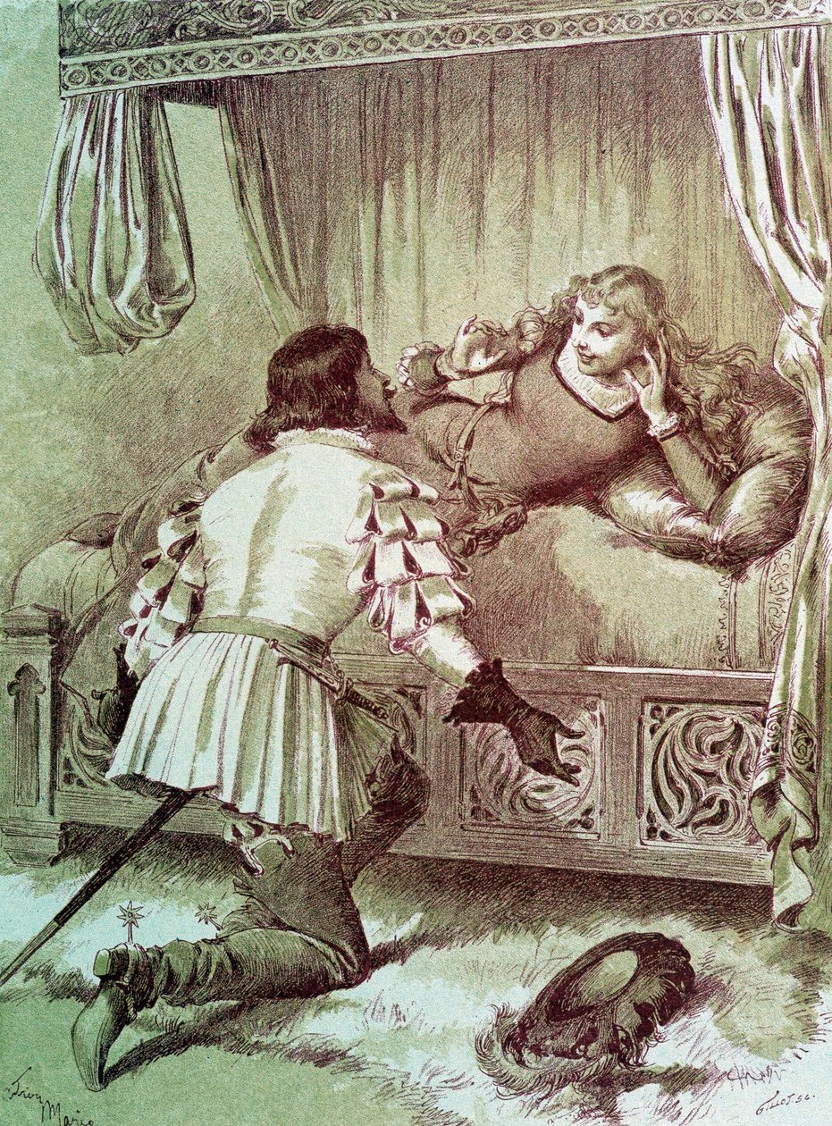 Śpiąca Królewna – w „Les Contes de Fées” Charlesa Perraulta, ilustracje Adriena Marie autorstwa Adrien Emmanuel Marie