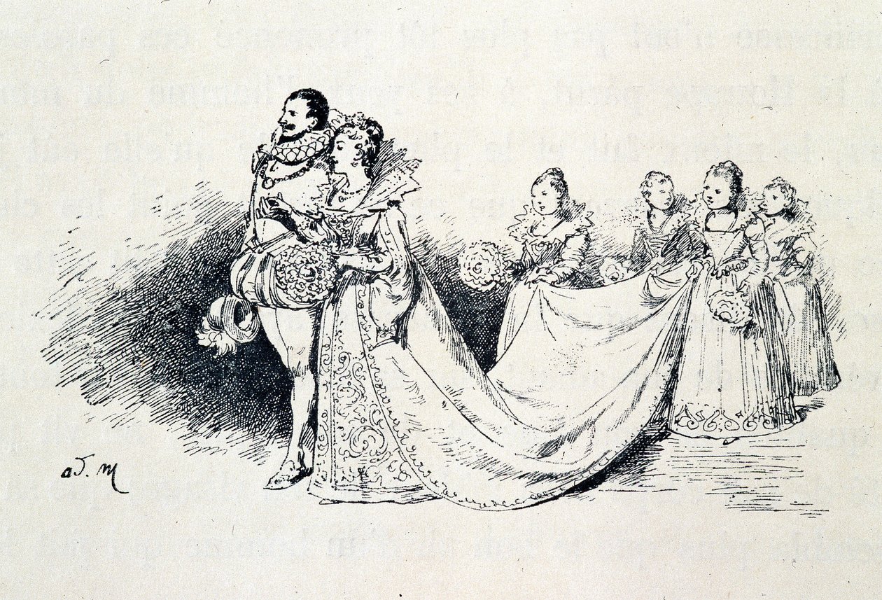 Riquet a la Houppe - w „Bajkach” Charlesa Perraulta, ilustracje Adriena Marie autorstwa Adrien Emmanuel Marie