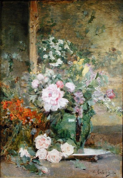 Martwa natura z kwiatami autorstwa Adrien Karbowsky