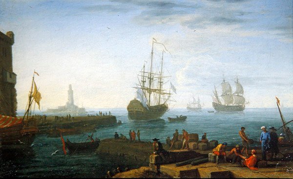 Śródziemnomorska scena portowa autorstwa Adrien Manglard