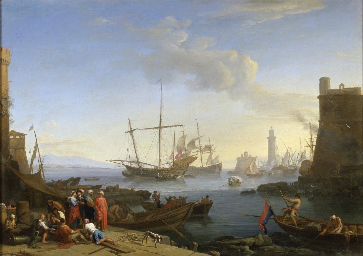 Port morski, 1726 autorstwa Adrien Manglard