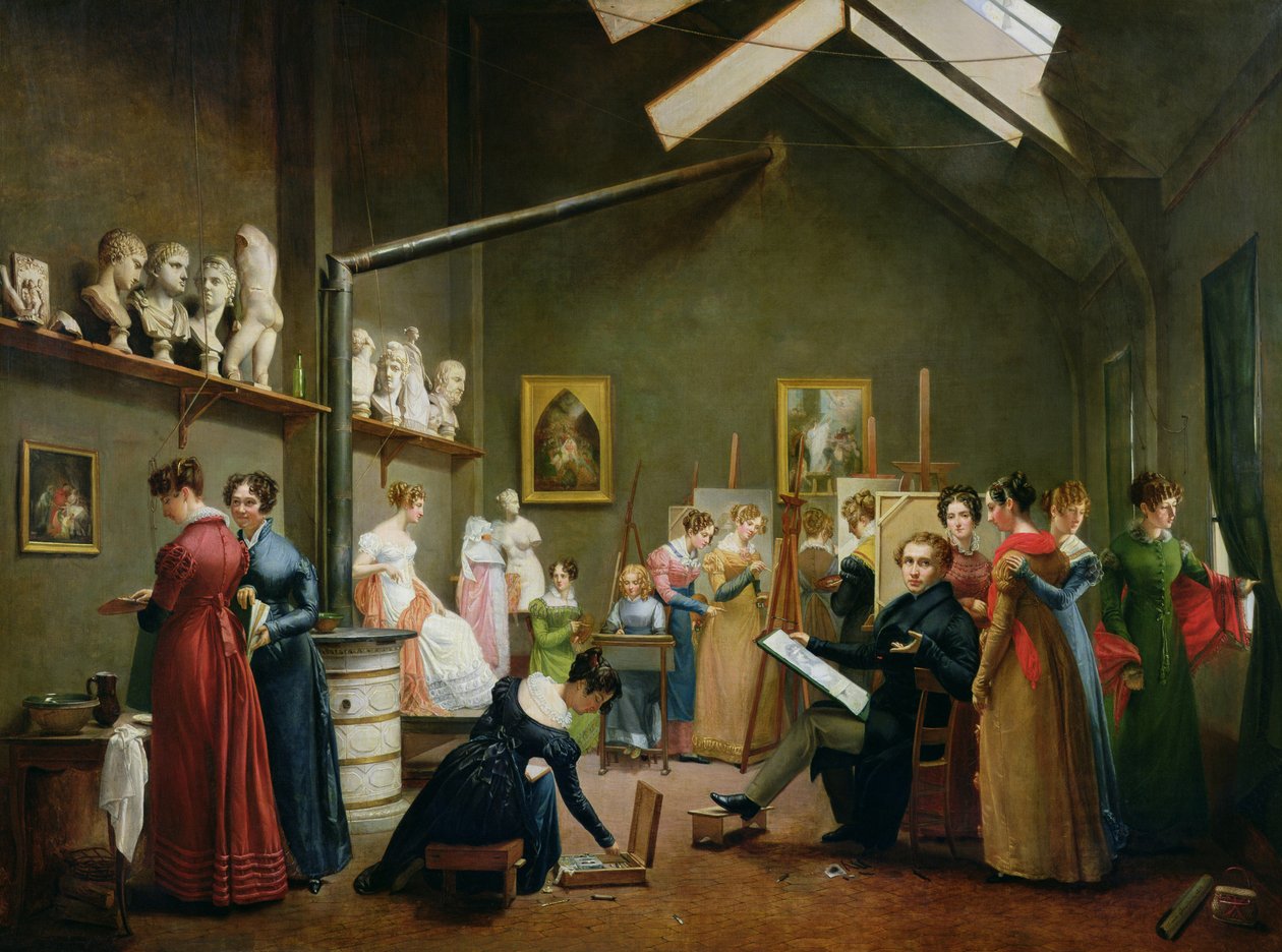 Wnętrze studia Abla de Pujol autorstwa Adrienne Marie Louise Grandpierre Deverzy