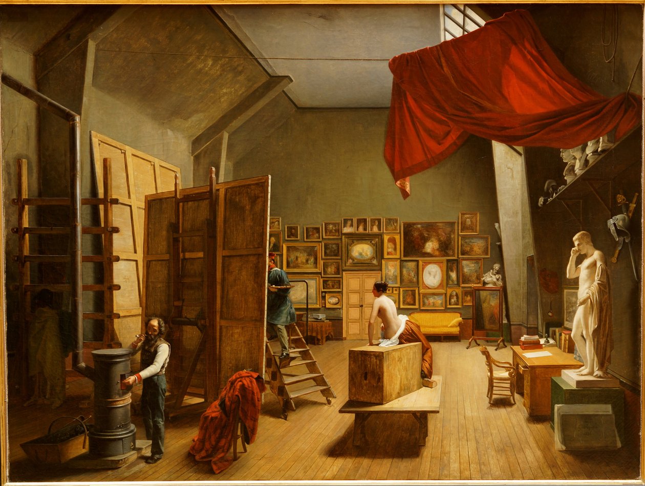 Wnętrze studia Abla de Pujol autorstwa Adrienne Marie Louise Grandpierre Deverzy