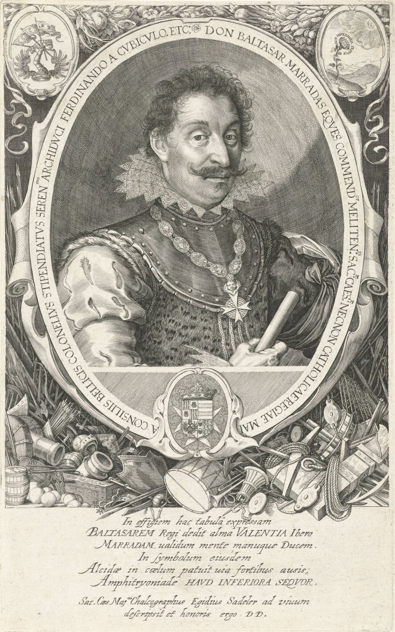 Portret Baltasara Marradasa autorstwa Aegidius Sadeler or Saedeler