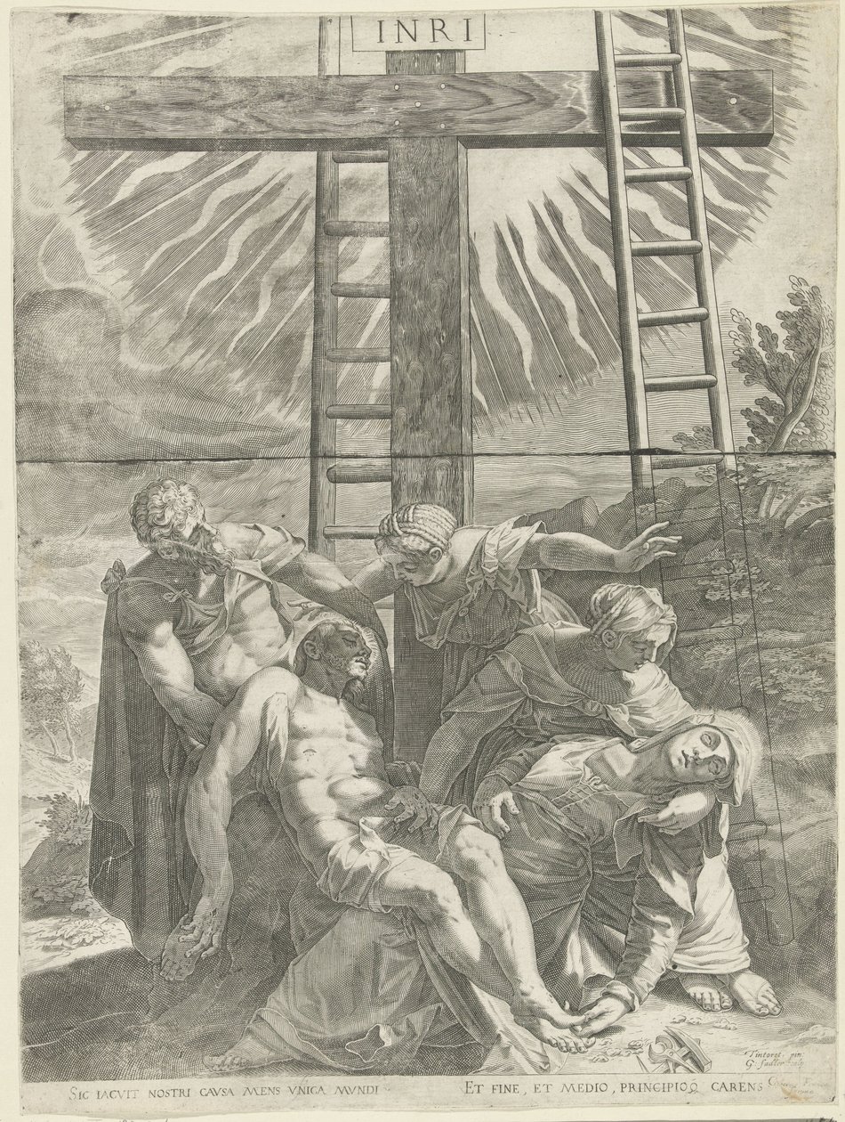 Krzyż biorąc autorstwa Egidius  Sadeler (II)