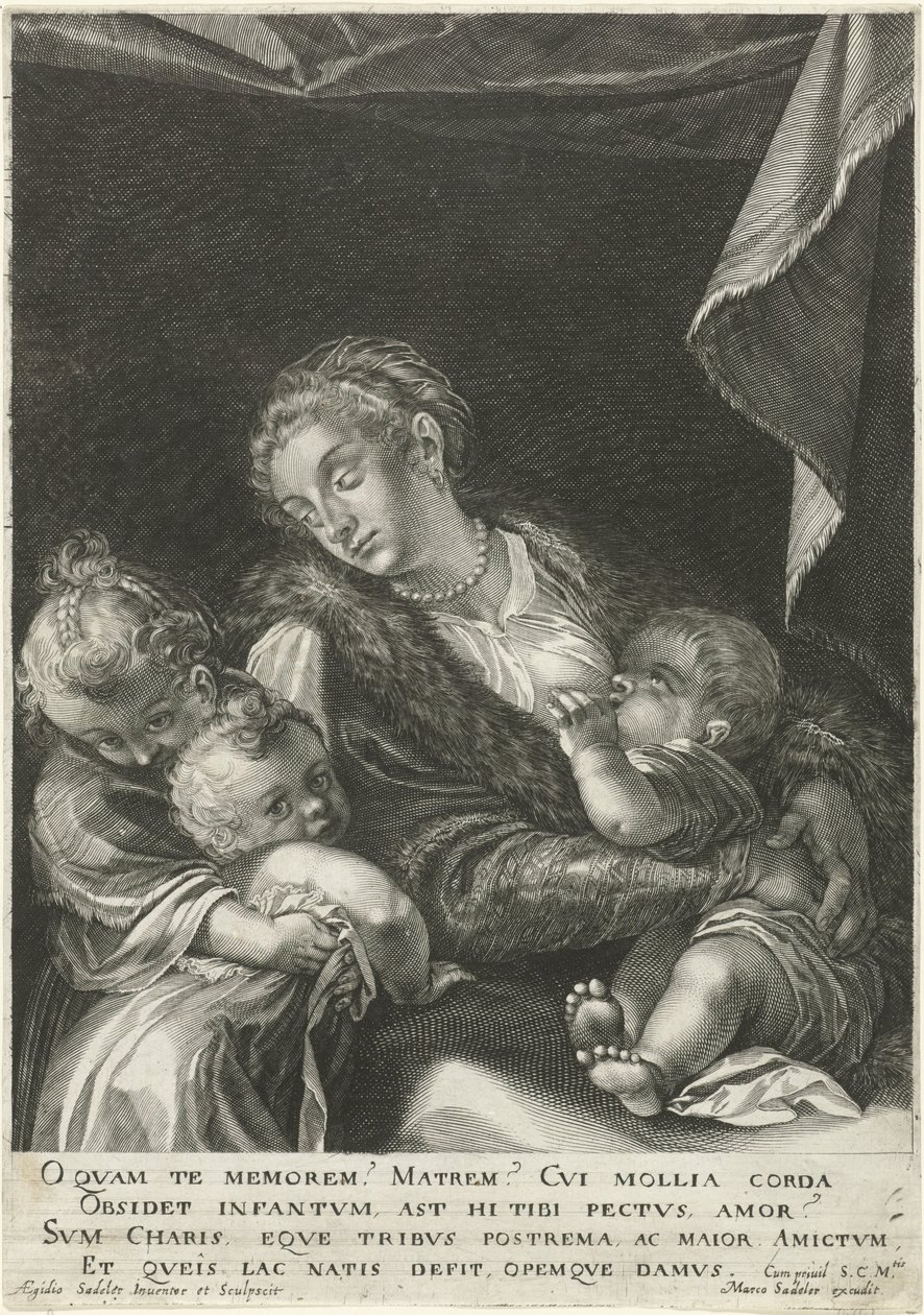 Miłość / Caritas autorstwa Egidius  Sadeler (II)