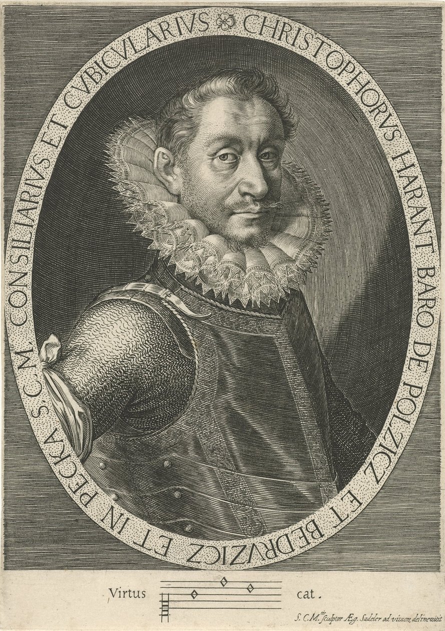 Portret kompozytora Krystofa Haranta 1564-1621, ca. 1600 autorstwa Aegidius Sadeler or Saedeler