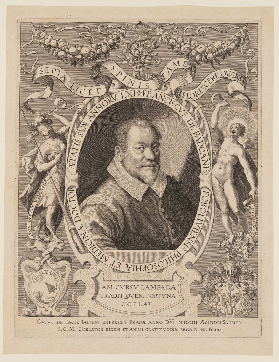 Franciscus de Padoanis Foroliviensis (Franciszek z Forli) autorstwa Aegidius Sadeler II