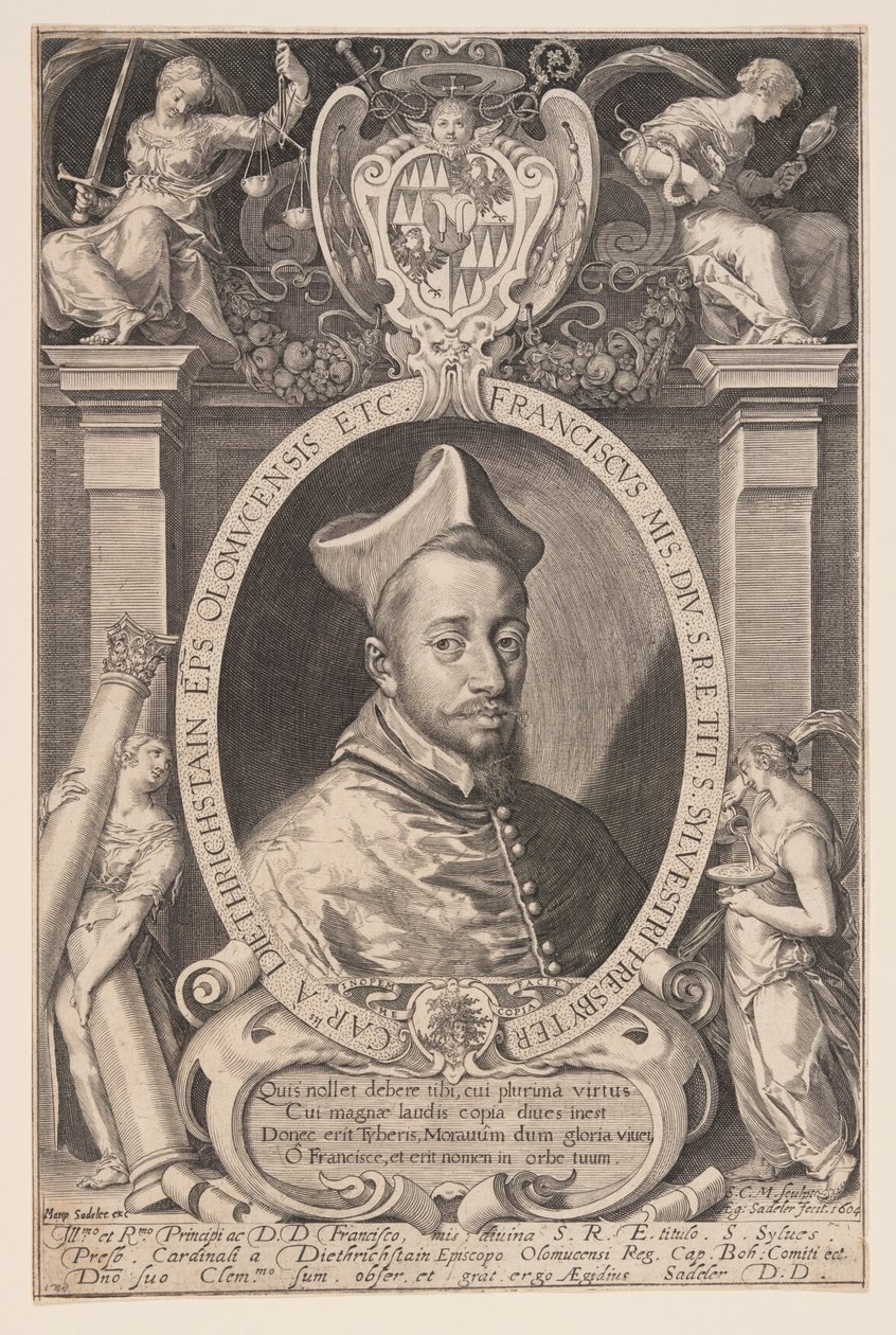 Franz von Dietrichstein, biskup Olmütz autorstwa Aegidius Sadeler II