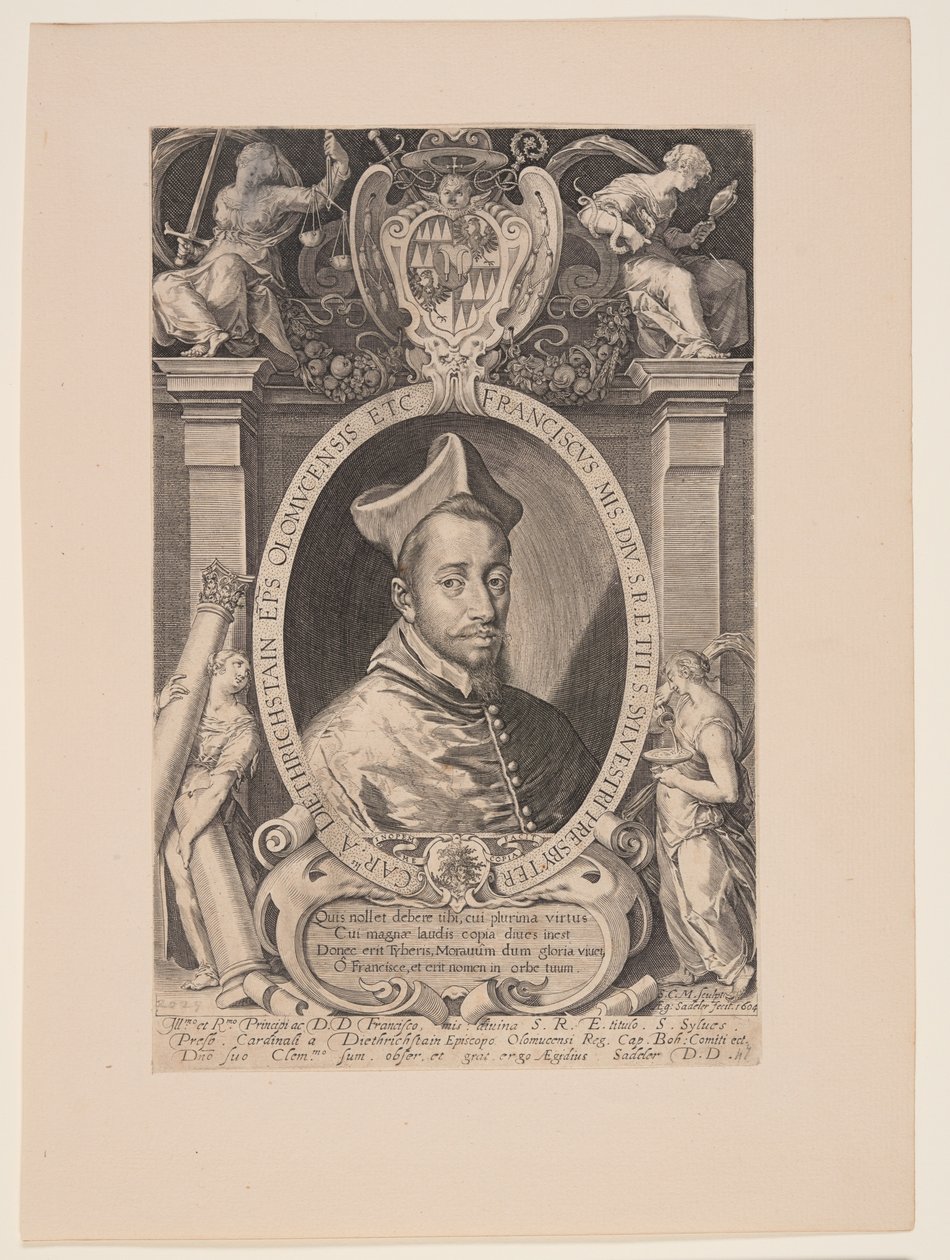 Franz von Dietrichstein, biskup Olmütz autorstwa Aegidius Sadeler II