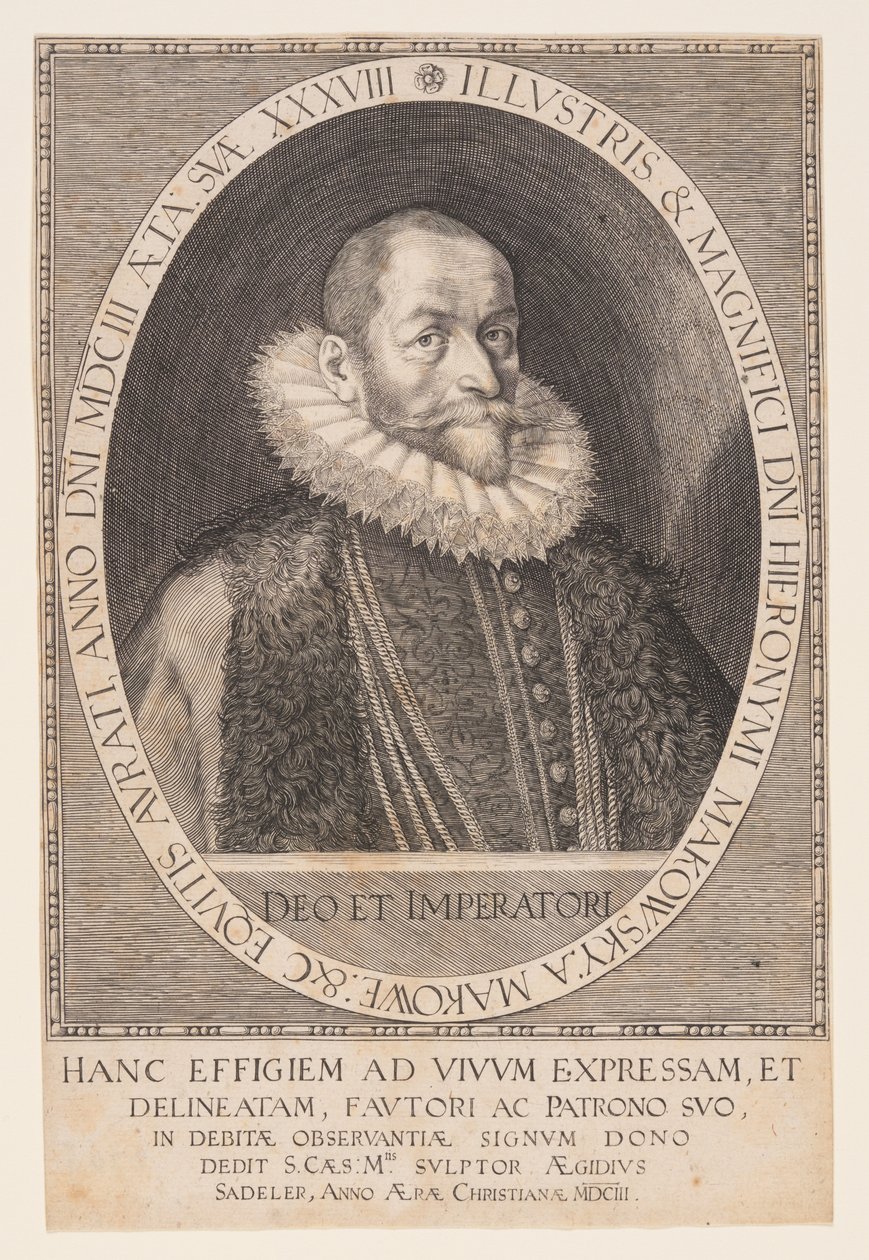Hieronymus Makofsky, szambelan autorstwa Aegidius Sadeler II