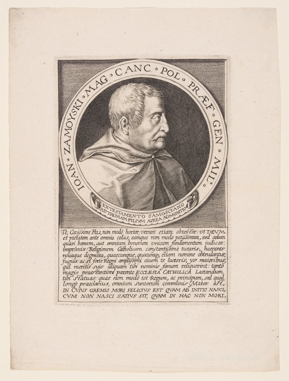 Jan Zamoyski, polski szlachcic, kanclerz wielki koronny autorstwa Aegidius Sadeler II