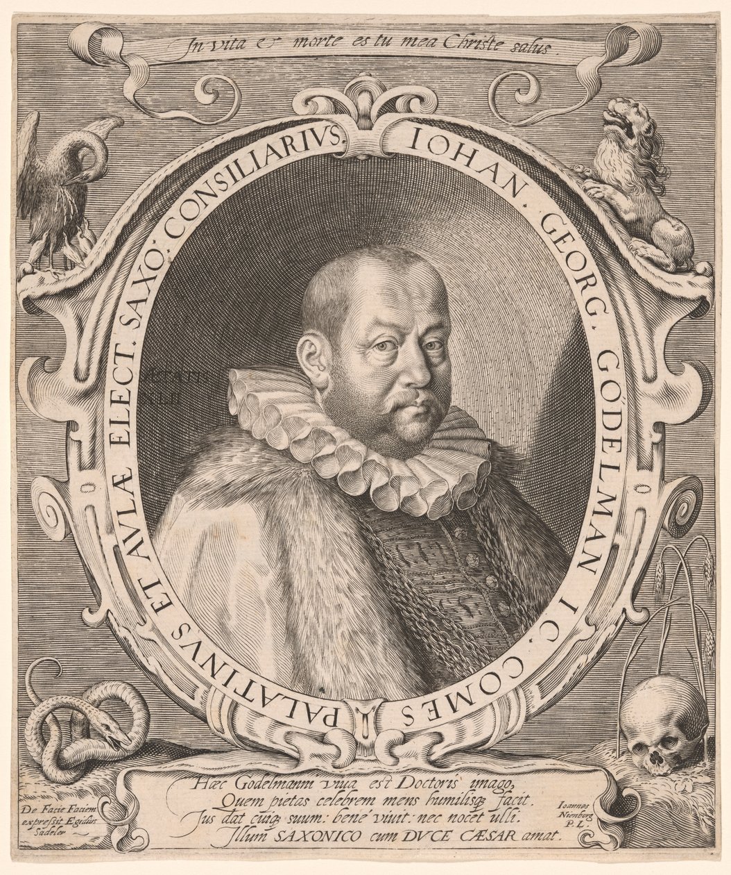 Johann Georg von Gödelmann, profesor prawa, dyplomata autorstwa Aegidius Sadeler II