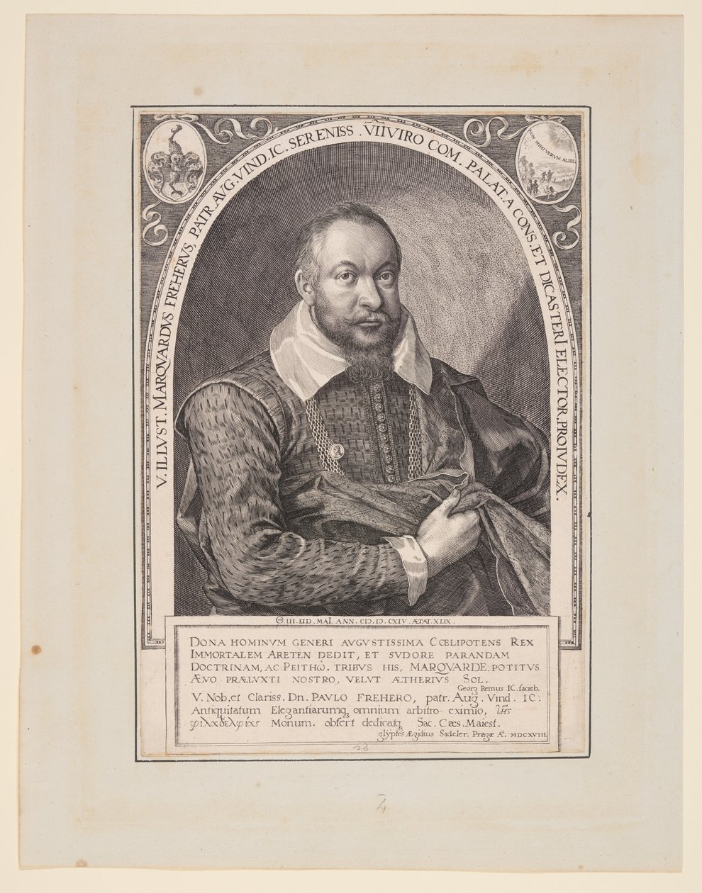 Marquard Freher, dyplomata, historyk i prawnik autorstwa Aegidius Sadeler II