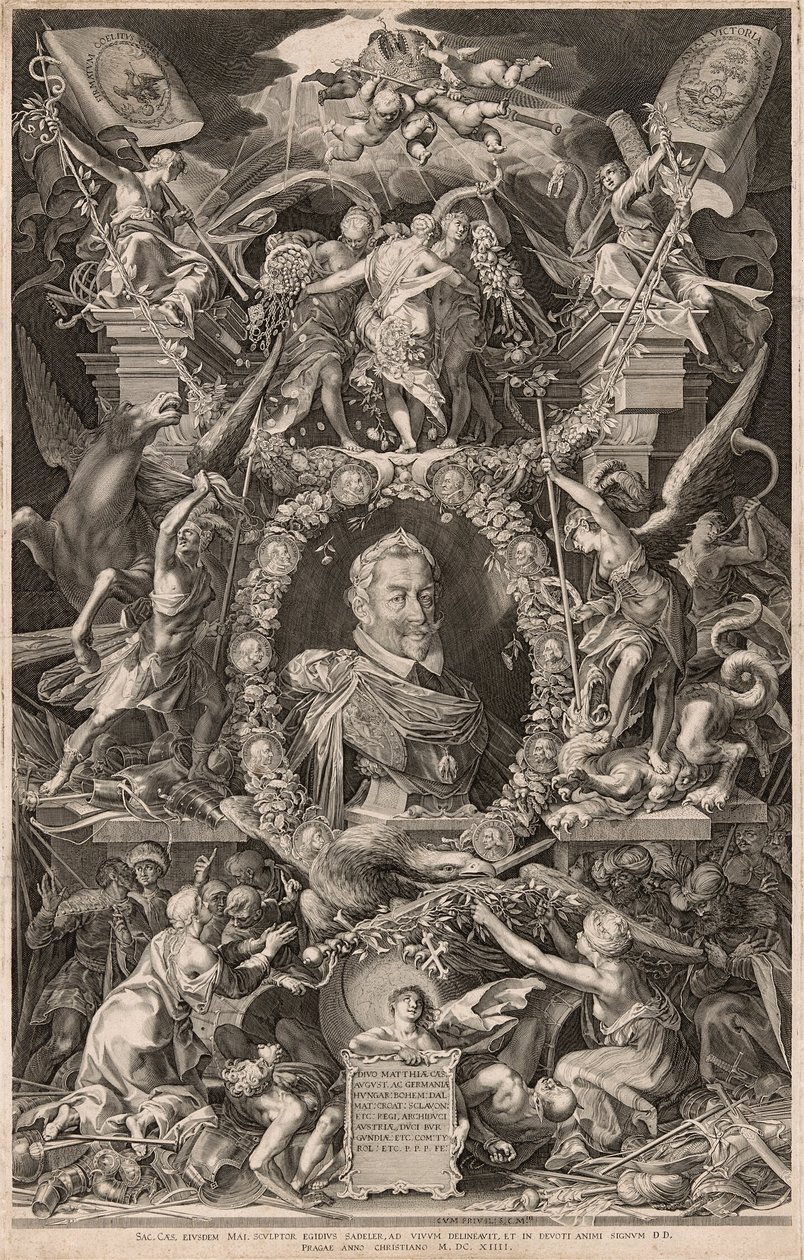 Portret cesarza Macieja autorstwa Aegidius Sadeler II