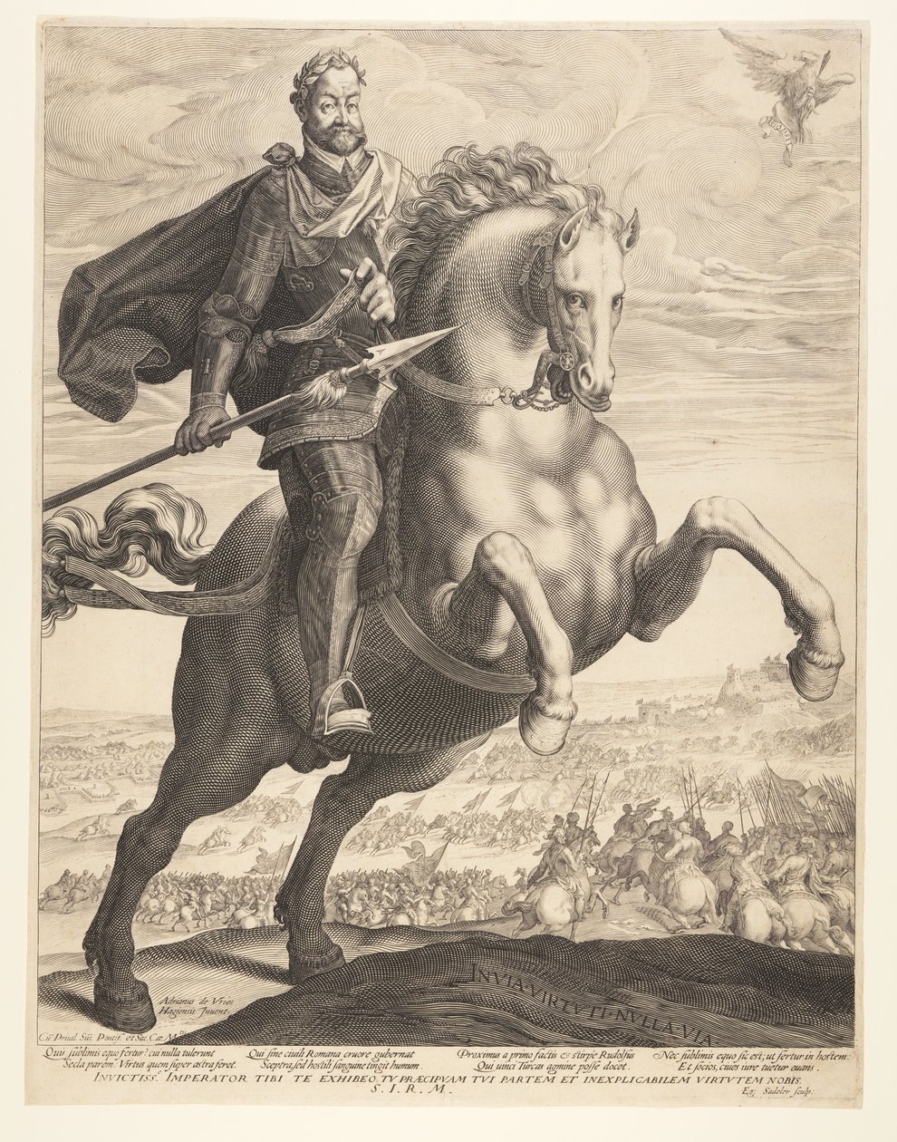Rudolf II na koniu autorstwa Aegidius Sadeler II