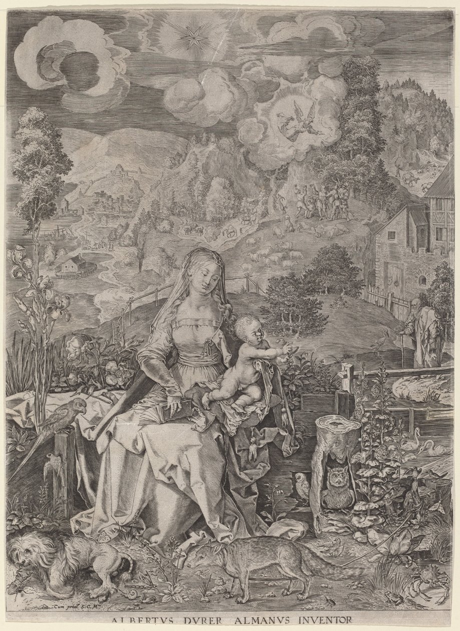 Dziewica z Dzieciątkiem w krajobrazie autorstwa Aegidius Sadeler II after Albrecht Dürer
