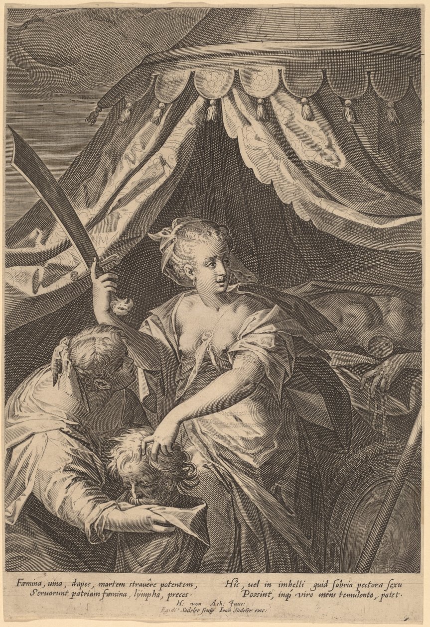 Judyta z głową Holofernesa autorstwa Aegidius Sadeler II, after Hans von Aachen