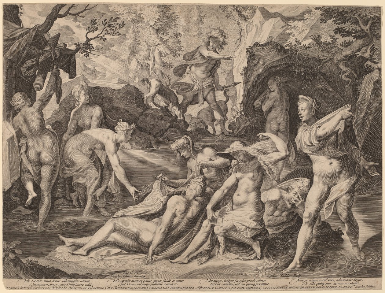 Diana zaskoczona Actaeon autorstwa Aegidius Sadeler II after Joseph Heintz the Elder