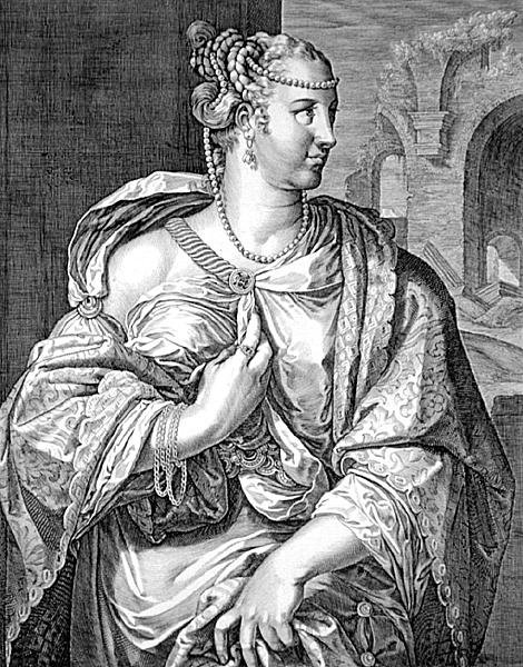 Lepida żona Sergiusza Galby (grafika) autorstwa Aegidius Sadeler or Saedeler