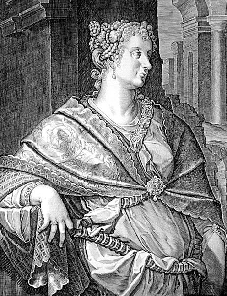 Martia Fulvia żona Tytusa (grafika) autorstwa Aegidius Sadeler or Saedeler