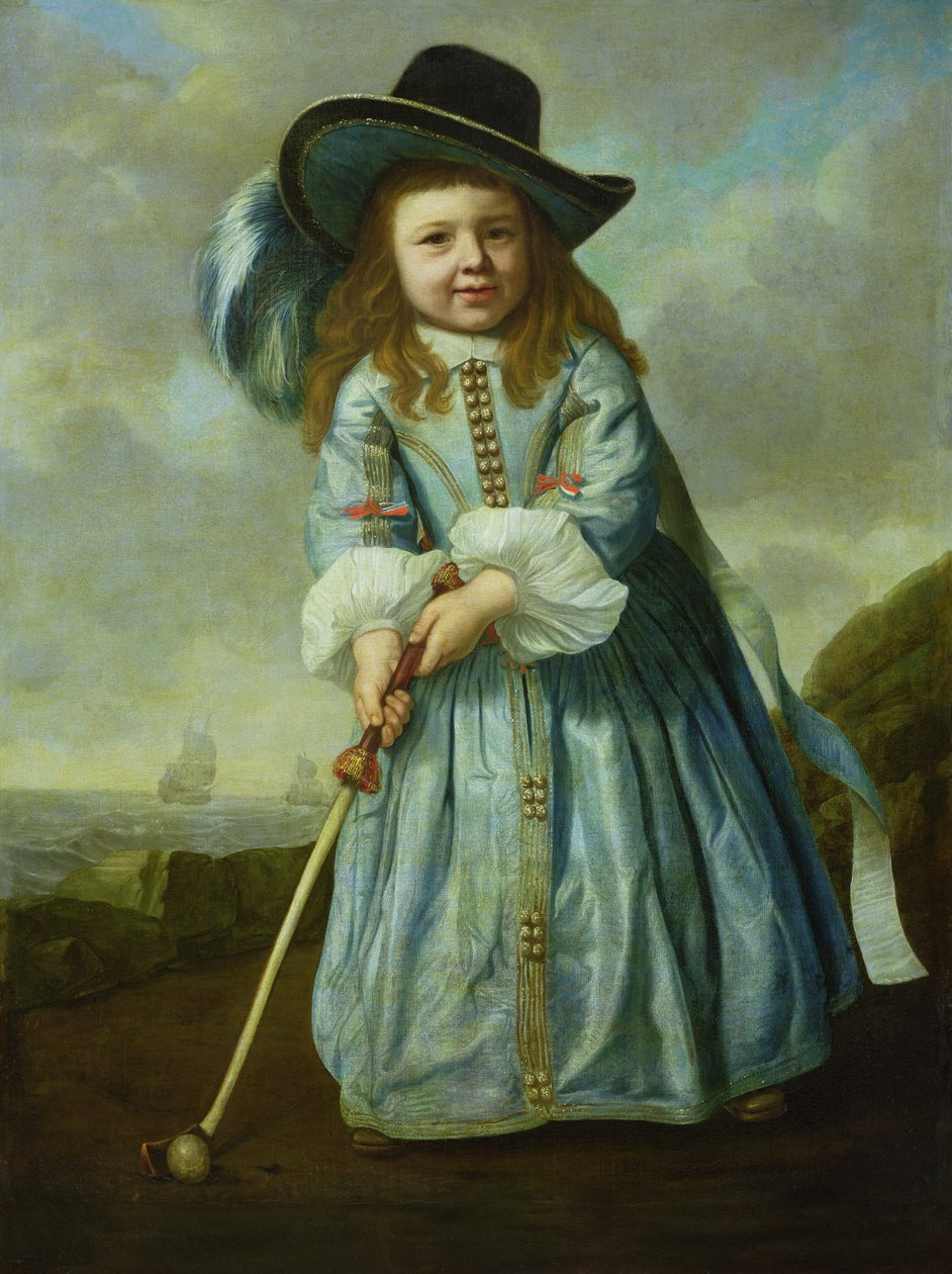 Dziecko grające w golfa autorstwa Aelbert Cuyp