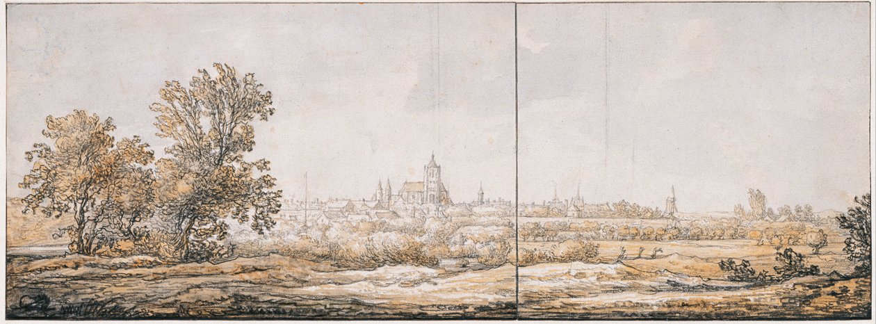 Widok na Arnhem od południa autorstwa Aelbert Cuyp