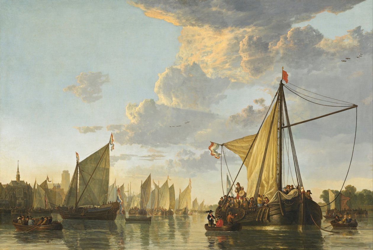 Maas w Dordrecht autorstwa Aelbert Cuyp