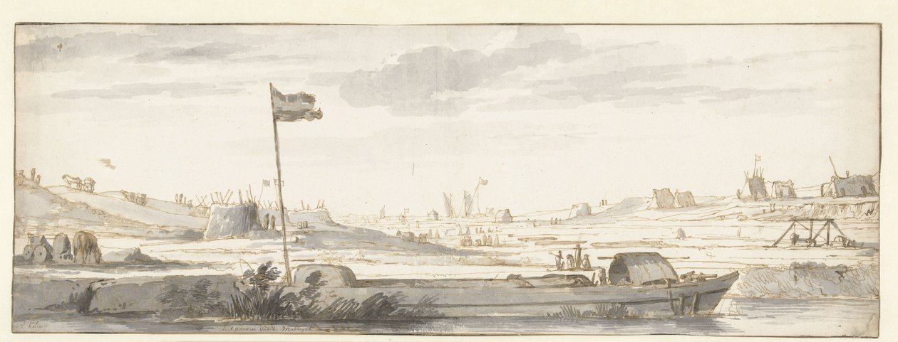 Kopanie Mallegat poza Dordrecht, 1648 autorstwa Aelbert Cuyp (attributed to)